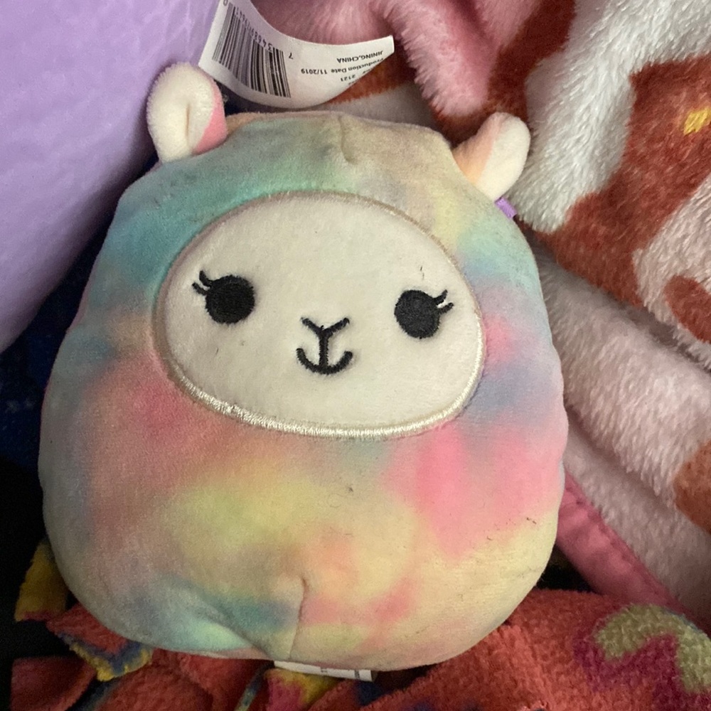Small llama rainbow squishmallow